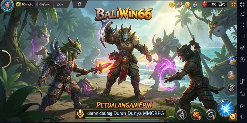 Screenshot BALIWIN66 menampilkan petualangan seru di dunia MMORPG.