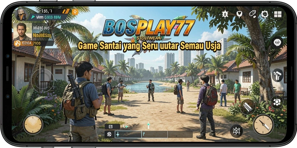 Tampilan gameplay <strong>BOSPLAY77</strong> yang cerah dan menyenangkan.