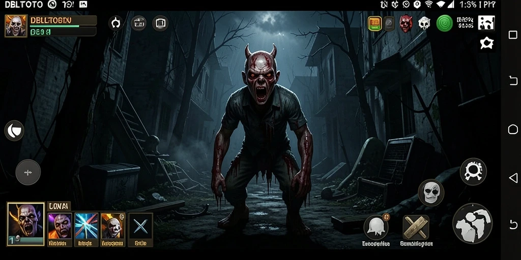 Screenshot gameplay DBLTOTO dengan suasana mencekam dan menakutkan.