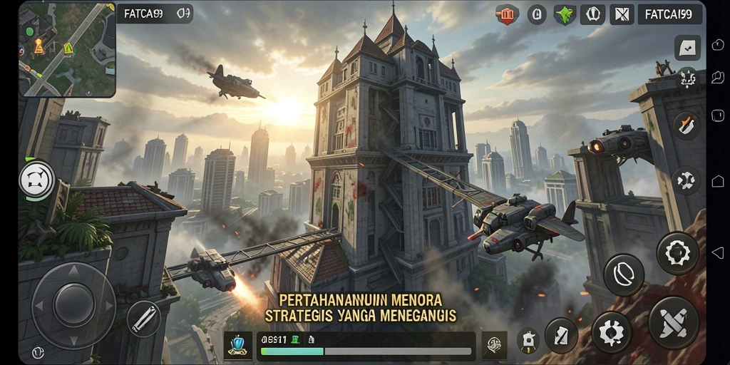 Screenshot FATCAI99 menampilkan gameplay seru Tower Defense yang mendebarkan.