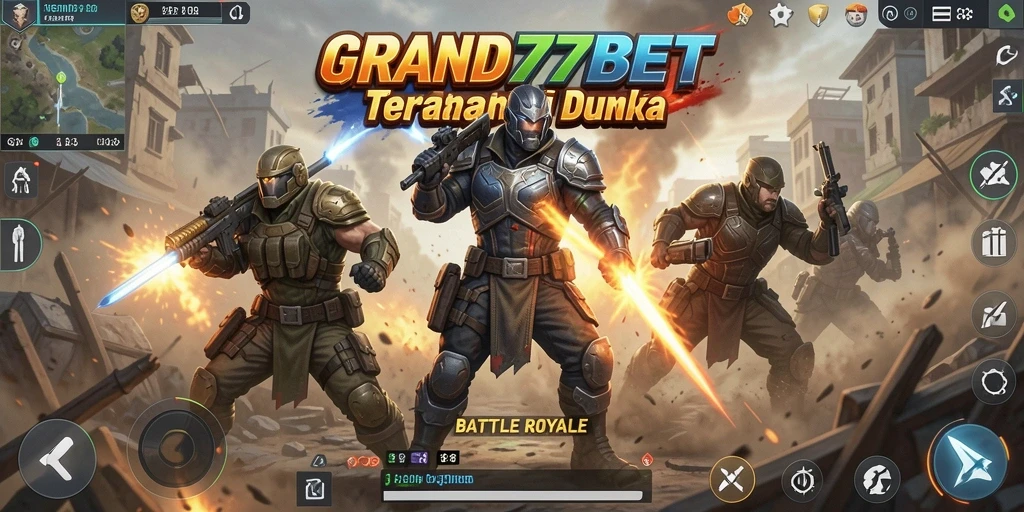 Gameplay Battle Royale yang seru dan penuh aksi di GRAND77BET.
