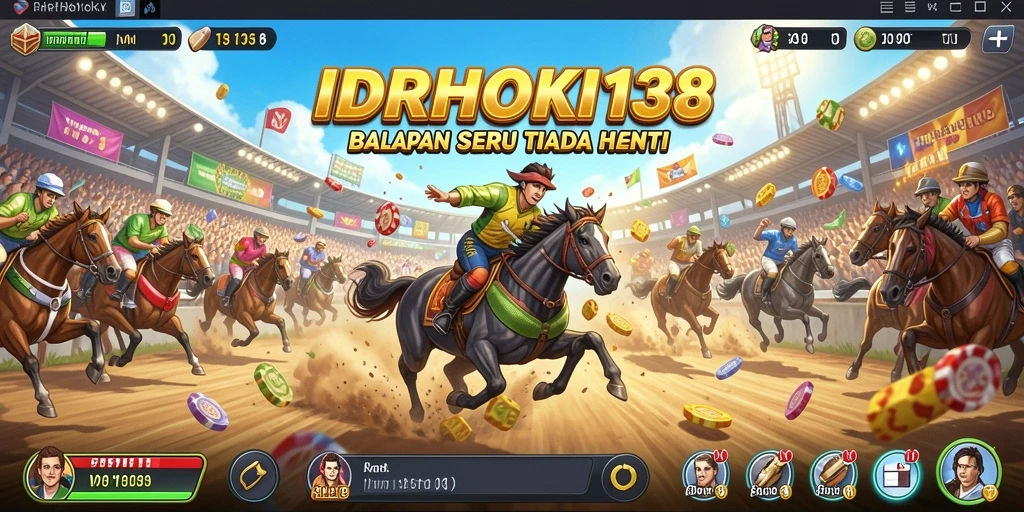 Tampilan gameplay balapan seru di IDRHOKI138.