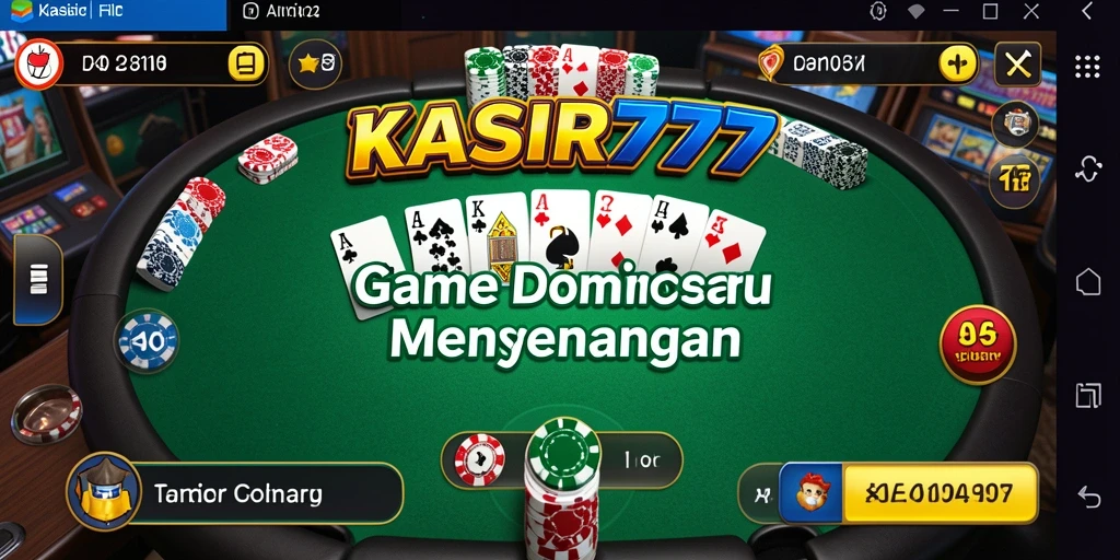 Tampilan gameplay seru KASIR777 dengan pemain bersaing dalam kartu domino.