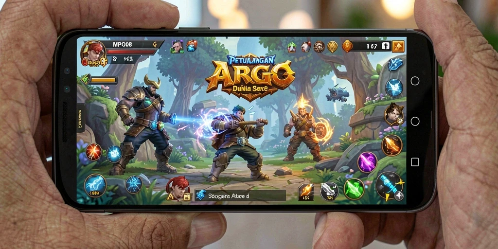 Tampilan gameplay MPO08 yang seru dengan aksi pertarungan yang menarik.