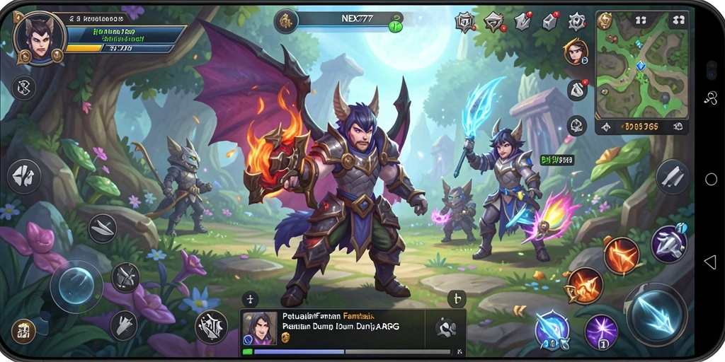 Tangkapan layar gameplay NEX777 yang menampilkan aksi seru di dunia ARPG.