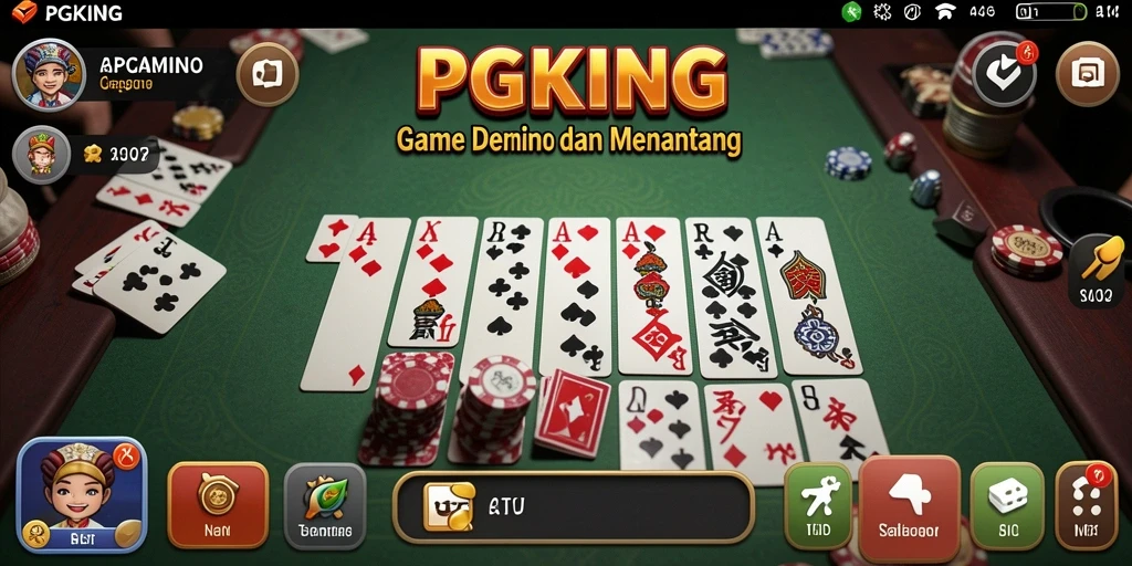 Tampilan seru dari gameplay PGKING yang menampilkan aksi Domino.