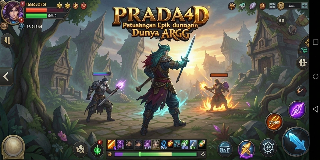 Gameplay seru PRADA4D dalam aksi petualangan ARPG.