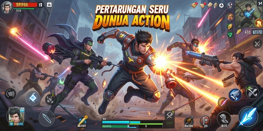 Tangkapan layar SR996 menampilkan pertarungan epik yang mendebarkan.