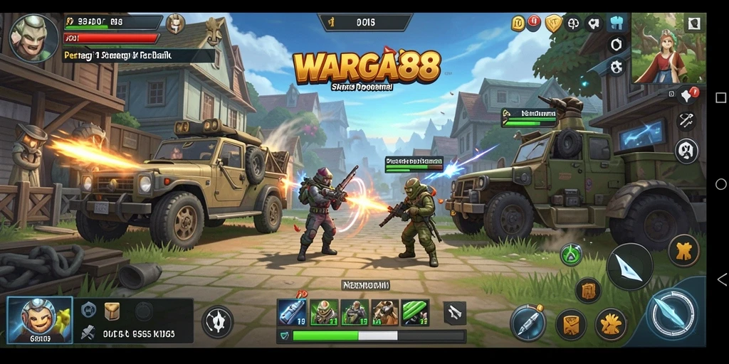 Screenshot gameplay WARGA88 menunjukkan aksi strategi yang mendebarkan.