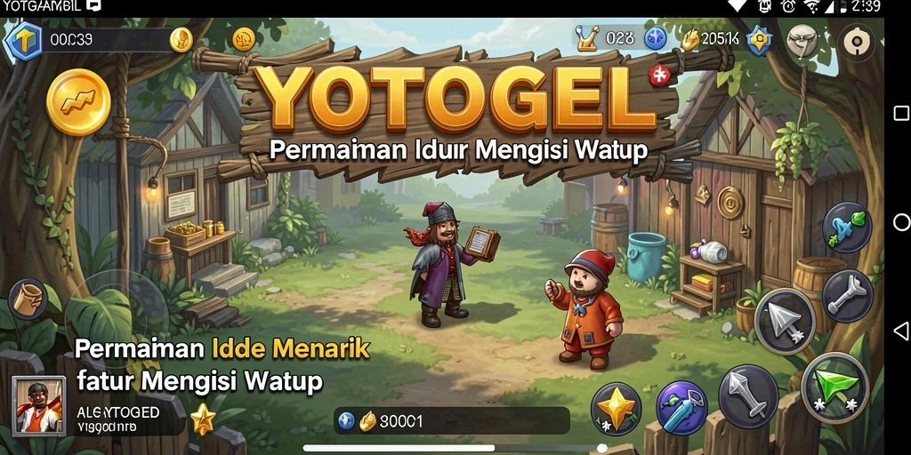 Tampilan gameplay <strong>YOTOGEL</strong> yang menampilkan karakter sedang mengumpulkan sumber daya.
